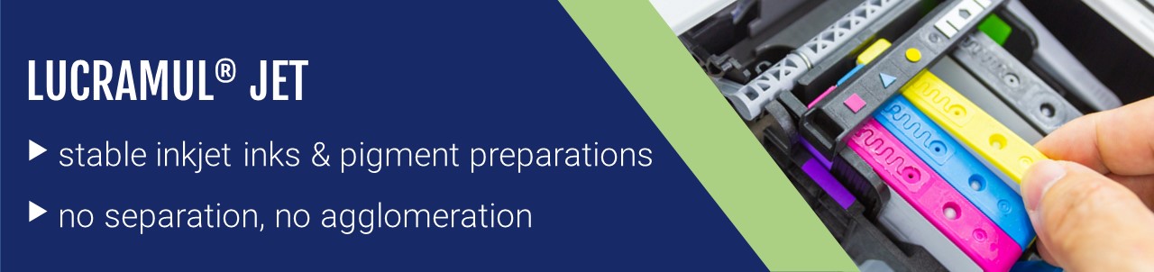 LEVACO&lsquo;s LUCRAMUL&reg; JET for stable inkjet-inks & pigment preparations